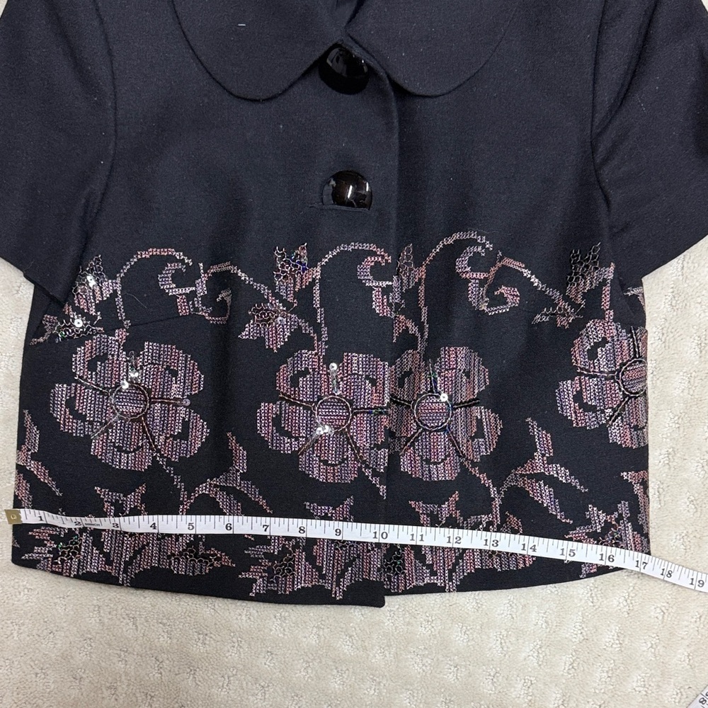 Tristan, Black and Pink Floral Two-Piece Set, Size 8 - Picture 10 of 11